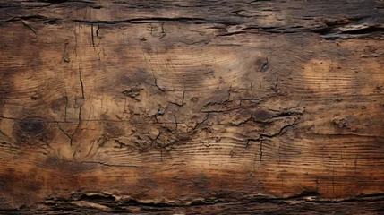  Old dry grained wood with knots cracks and rust © imran