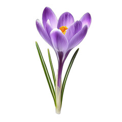 Crocus isolated on transparent background