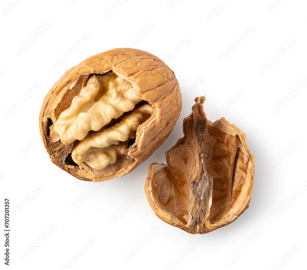 Canvas Prints Walnut on white background