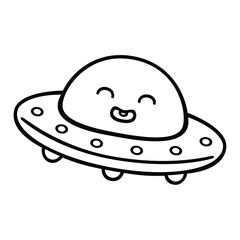 Cartoon Space elements cute vector design arts for kids education