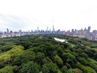 Fototapeta premium Aerial view from Central Park in New York