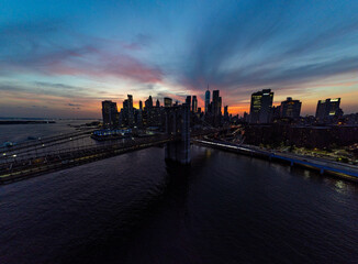 Sunset in Brooklyn Bridge 