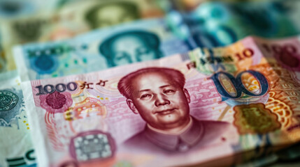 Chinese Yuan as a background