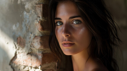 Fototapeta premium Portrait of Italian woman supermodel