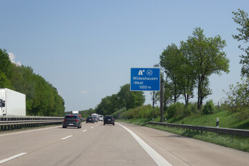 Autobahn 1, Ausfahrt 61, Wildeshausen-West in Richtung Bremen