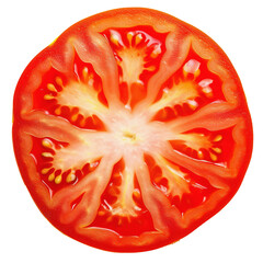 tomato slice isolated on white ор транспарент background