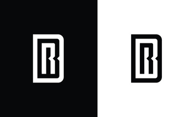 Alphabet letter icon logo BR - obrazy, fototapety, plakaty