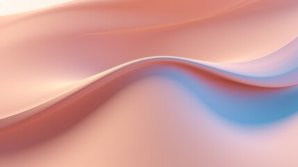 Naklejka premium Soft sand dunes shift with the wind, forming fluid, flowing patterns on a tranquil desert landscape