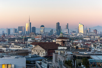 City panorama in Milan Italy on december 2024