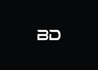 Logo Monogram Slash concept with Modern designs template letter BD