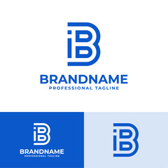 Letter BI Modern Logo, suitable for business with BI or IB initials