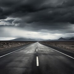 Straight Empty Road Ahead