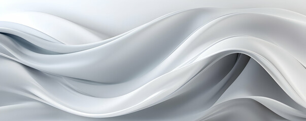 Obraz premium An abstract image with white wavy textures flowing across the frame, giving a calm and modern feel.