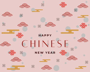 Happy Chinese New Year 2024, year of the Dragon with modern design and elements.