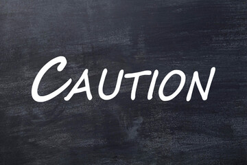 Fototapeta premium Caution tableau