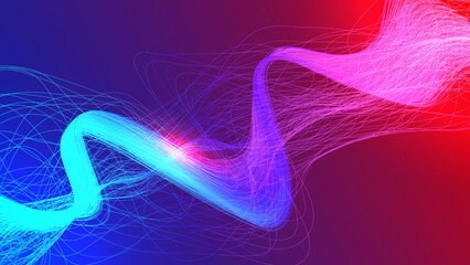 Abstract Neon Wave Background