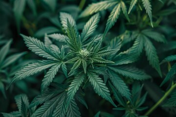marijuana leaves cannabis plants a beautiful background
