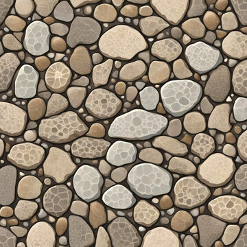 Brown, gray, and beige Petoskey stone collection in an abstract pattern 