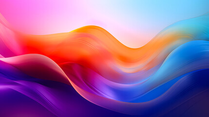 Fototapeta premium Colorful background with smooth waves, creating a dynamic and flowing design. Perfect for abstract, creative, and modern-themed visuals