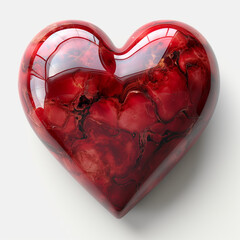 Metal heart encased in glass, symbolizing protected love.