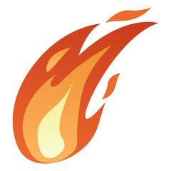 Fire flames. Cartoon campfire, bright fireball, heat wildfire and red hot bonfire, campfire, red fiery flames isolated. Vector illustration