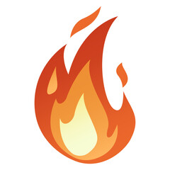 Fire flames. Cartoon campfire, bright fireball, heat wildfire and red hot bonfire, campfire, red fiery flames isolated. Vector illustration