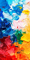 palette of oil paints, with bold strokes and a rich spectrum of colors creating a visually stimulating backdrop, ideal for an artistic banner with space for text