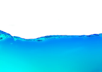 Clean water with water droplets and waves