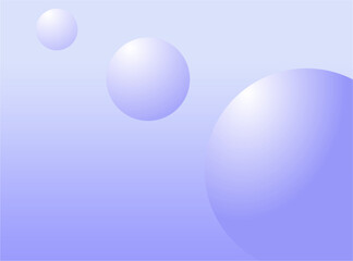 vector composition of geometric shapes in the form of spheres with pastel blue shades