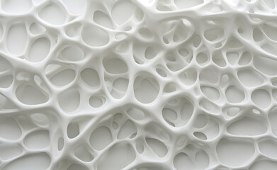 Pattern white polymer carved structure