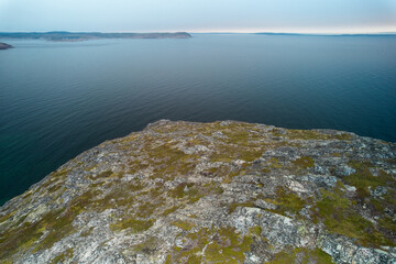 The view from atop Brimstone Head considered one of the four corners of the world as seen from an...