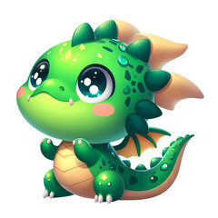 Cute baby dragon cartoon character vector art