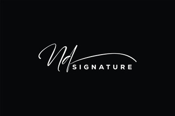 Fototapeta na wymiar ND initials Handwriting signature logo. ND Hand drawn Calligraphy lettering Vector. ND letter real estate, beauty, photography letter logo design.