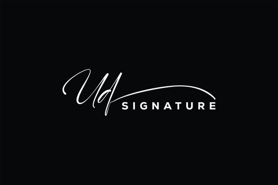 UD initials Handwriting signature logo. UD Hand drawn Calligraphy lettering Vector. UD letter real estate, beauty, photography letter logo design.