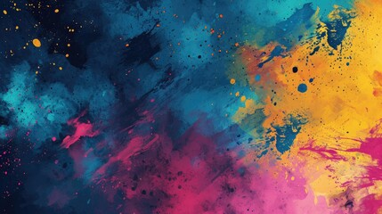 Abstract watercolor background. Colorful splashes of paint. Hand-drawn illustration