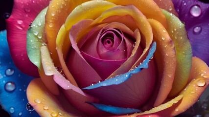 Beautiful rainbow rose wallpaper, Love, Valentines' day, for lovers, beautiful flowers