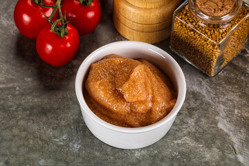 Cod fish roe snack in the bowl