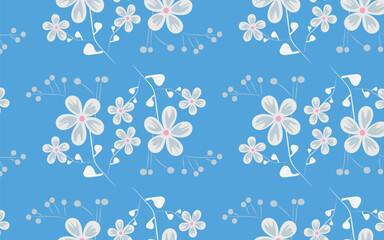 Fototapeta na wymiar Seamless floral pattern and background design