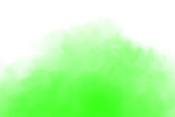 Fototapeta na wymiar Green colorful smoke stream isolated on transparent background, realistic clouds effect, fog. toxic vapor overlay. Green fog effect, mist isolated wallpaper with copy space 