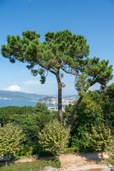 View over Vigo harbour and estuary from Parque Monte do Castro in Vigo.