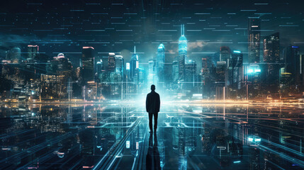 Digital city of code cyber guardian ensures continuous surveillance
