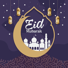 Obraz na płótnie Canvas Celebration Chronicles Eid Mubarak Social Media