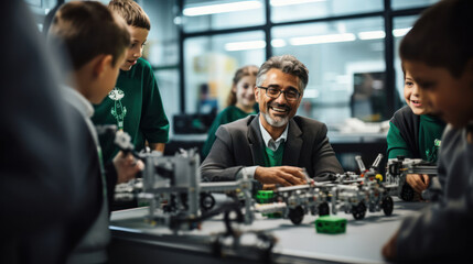 Enthusiastic robotics mentor fostering innovation and skills in technology