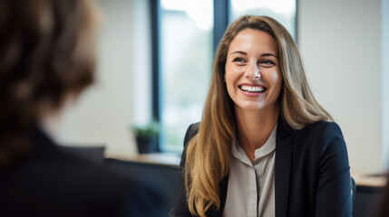 Smiling family law mediator embodying commitment to client-focused resolutions - Powered by Adobe