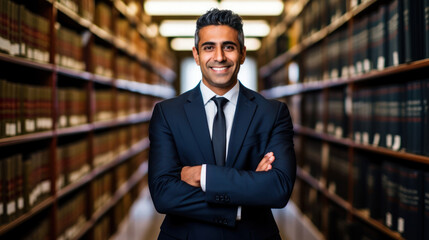 Passionate immigration attorney dedicated to defending immigrant legal rights - obrazy, fototapety, plakaty