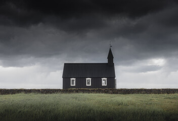 Budir Black Church Iceland