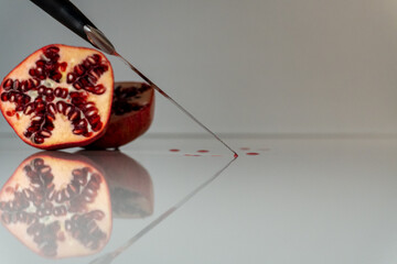 A Close-Up of Juicy Pomegranate