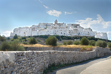 Ostuni a city  in the province of Brindisi, region of Apulia, Italy - obrazy, fototapety, plakaty