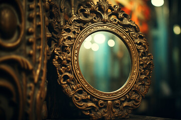 Vintage Ornate Mirror - Macro Photography