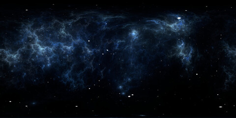 360 degree space reflection nebula, equirectangular projection, panoramic environment map. HDRI spherical panorama